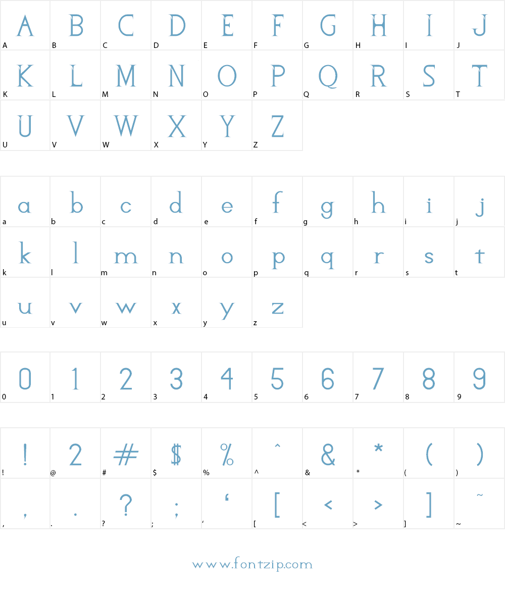 Rachel's Requiem Font Character